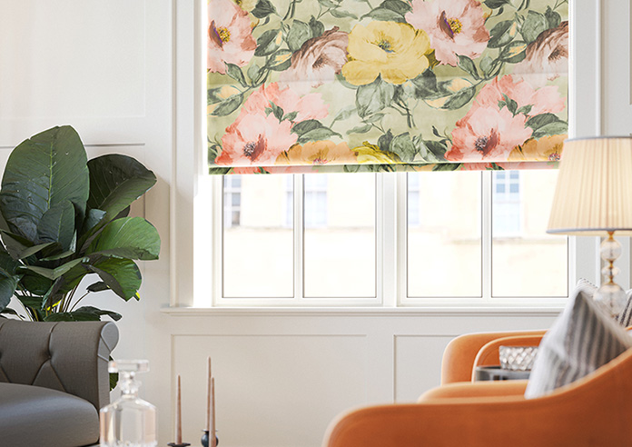 Amelia Faux Silk, Honeydew - Twist&Fit Roman Blind - Image 5